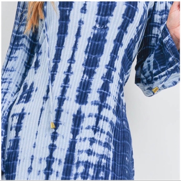 NWT- Emma & Michele Tie Dye Ribbed Dress - Picture 3 of 3